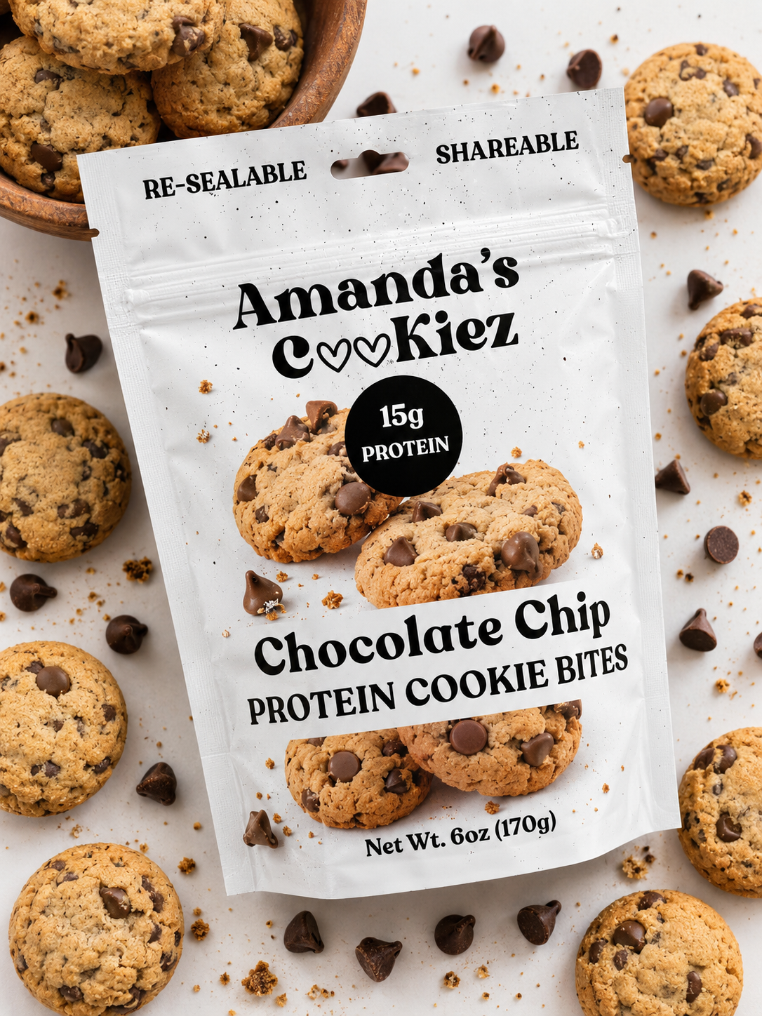 Chocolate Chip Protein Cookie Bag